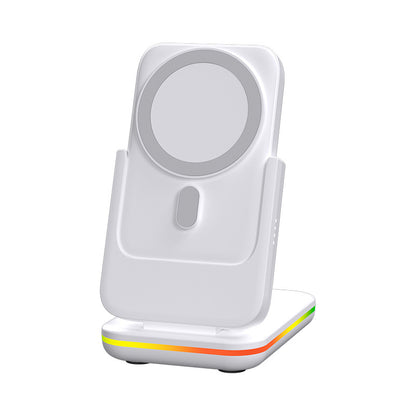 Magnetic Three-in-one Wireless Charger Electrical Magnetic Power Bank 5000 MA Magnetic Wireless Charger