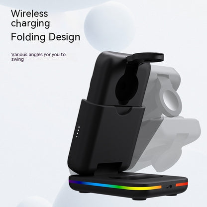 Magnetic Three-in-one Wireless Charger Electrical Magnetic Power Bank 5000 MA Magnetic Wireless Charger